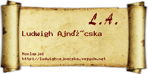 Ludwigh Ajnácska névjegykártya